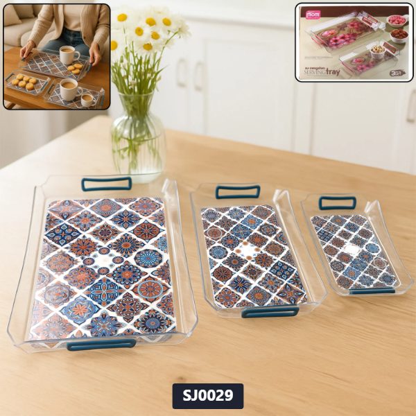 Plastic Serving Tray Set