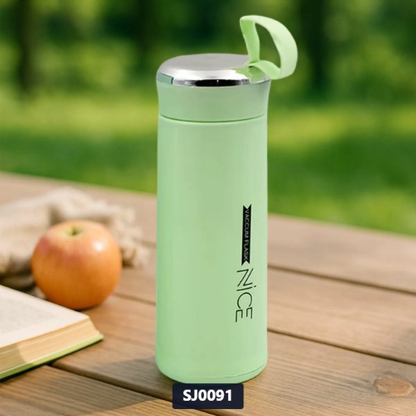 [SJ0091] Glass Water Bottle 400ml Green