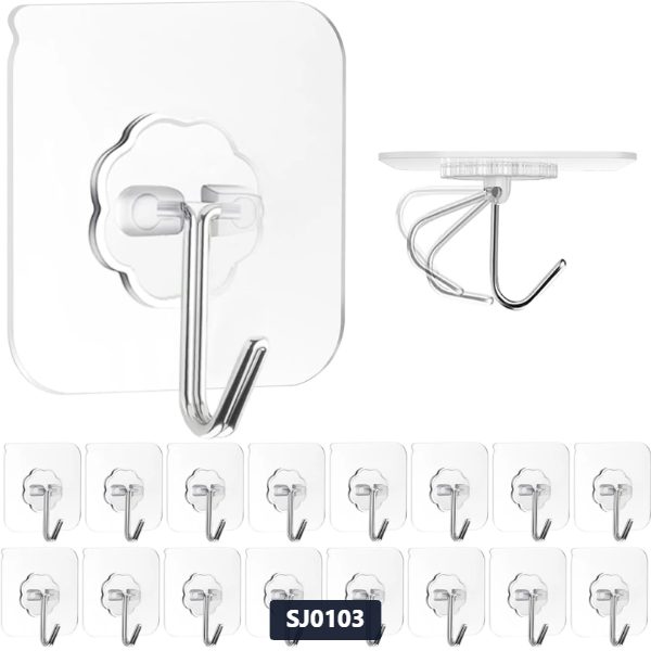 Adhesive Wall Hooks Set