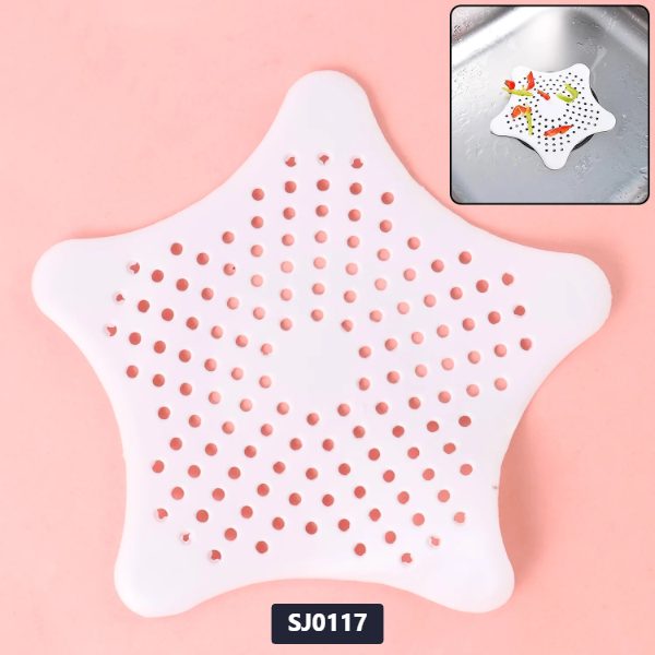 Sink Drain Strainer White Star