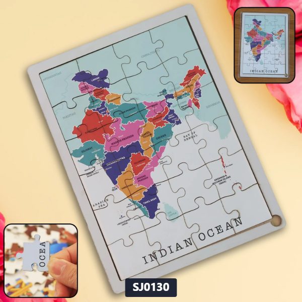 [SJ0130] India Map Puzzle Game