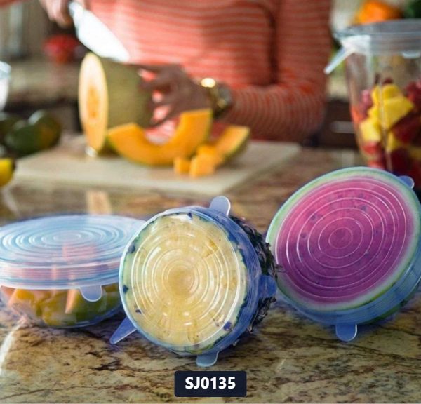 [SJ0135] Stretchable Silicone Lid Set