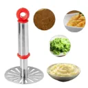 Ganesh Potato / Pav Bhaji Masher with Plastic Handle, Silver & Plastic